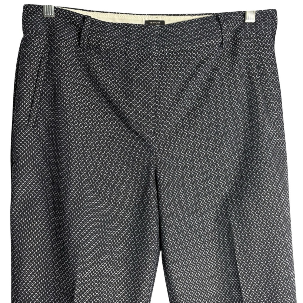 TALBOTS Newport Style Ankle Pants in Diamond Dot Pattern in Navy Size 10PETITE - Picture 7 of 10